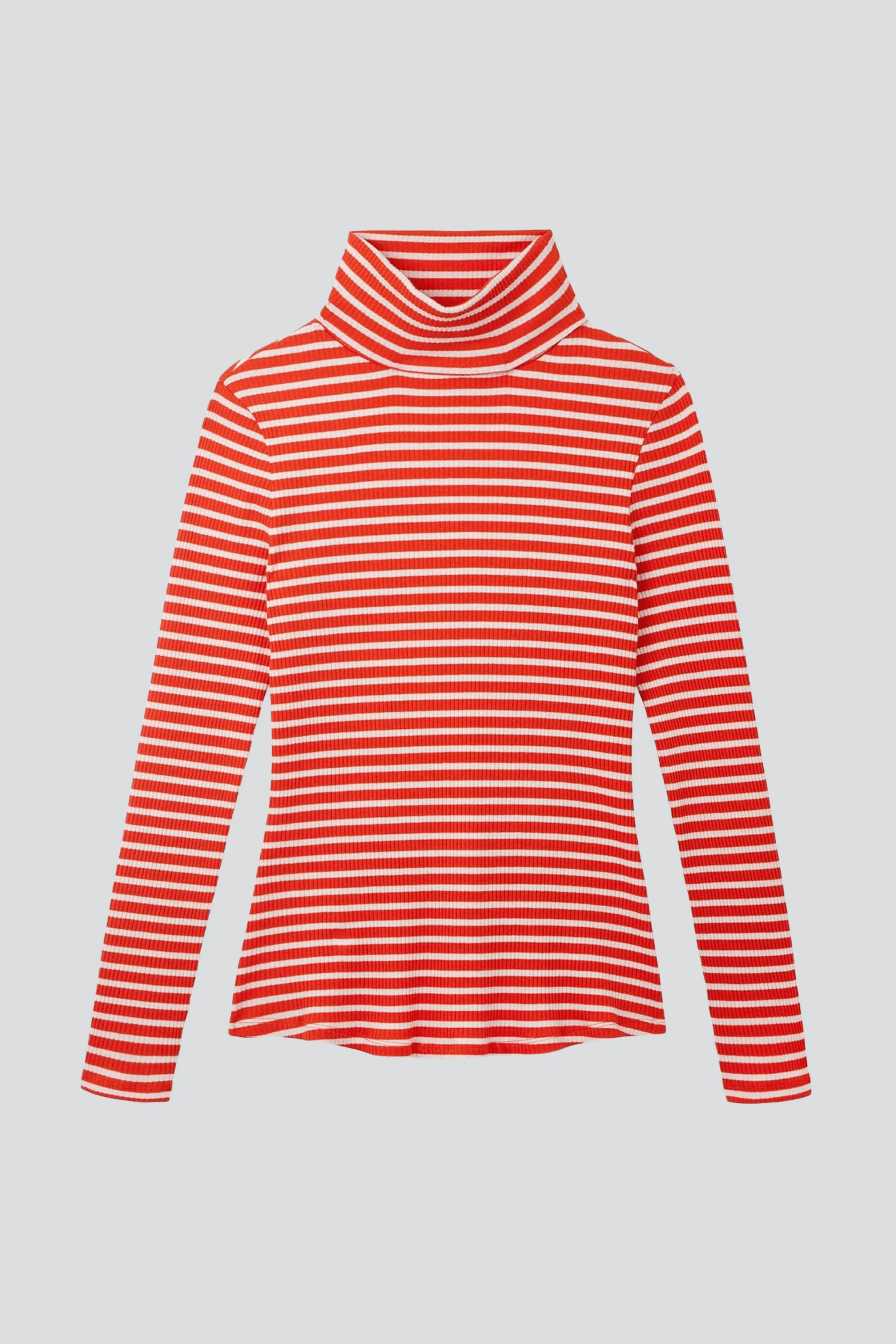 Women's Striped Cotton Roll Neck – Long Sleeve, Seven Colours, UK 8-16
