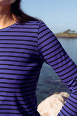 Women's Striped Long Sleeve T-Shirt – Organic Cotton, Made in UK