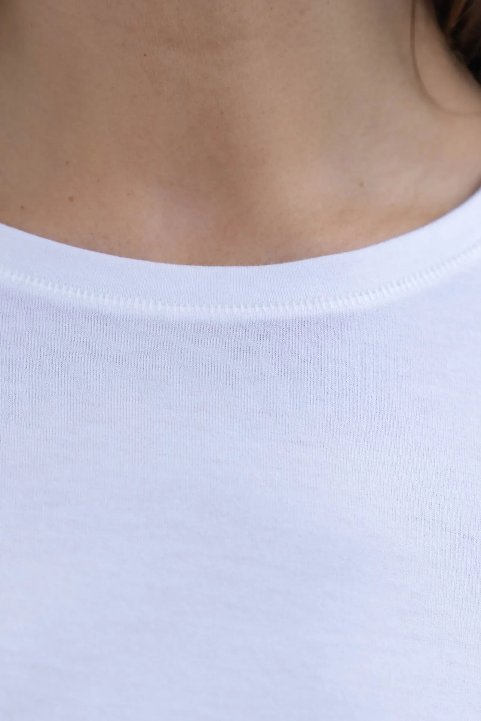 Women's Supima Cotton Crew Neck T-Shirt – A-Line, White, UK 8-16