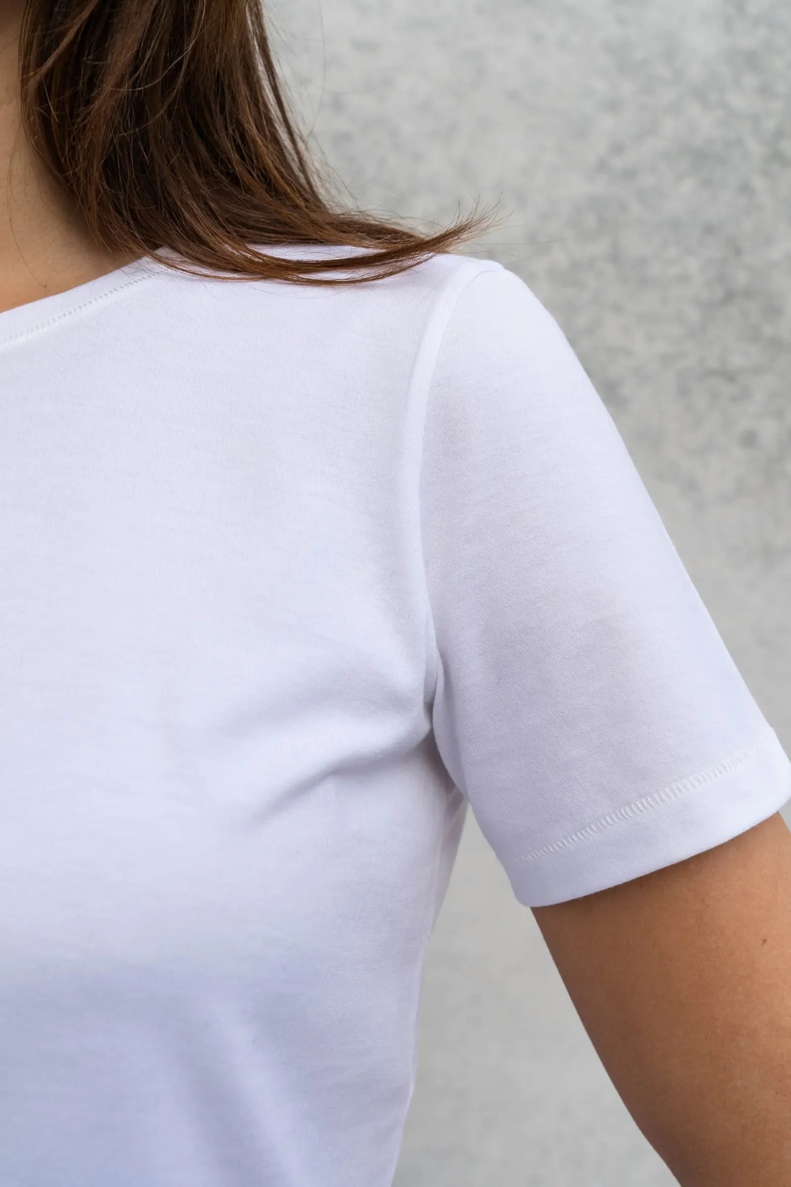 Women's Supima Cotton Crew Neck T-Shirt – A-Line, White, UK 8-16