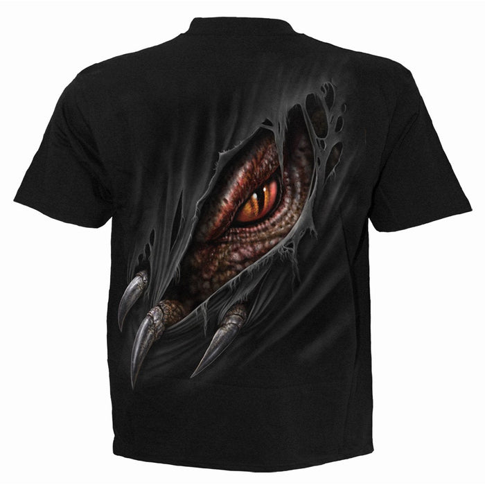 Spiral Breaking Out Kids' Dragon T-Shirt, Black 100% Cotton, image 2