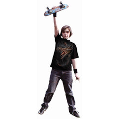 Spiral Breaking Out Kids' Dragon T-Shirt, Black 100% Cotton