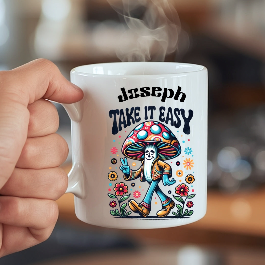 Personalised Take It Easy Mug – Mum, Dad or Friend