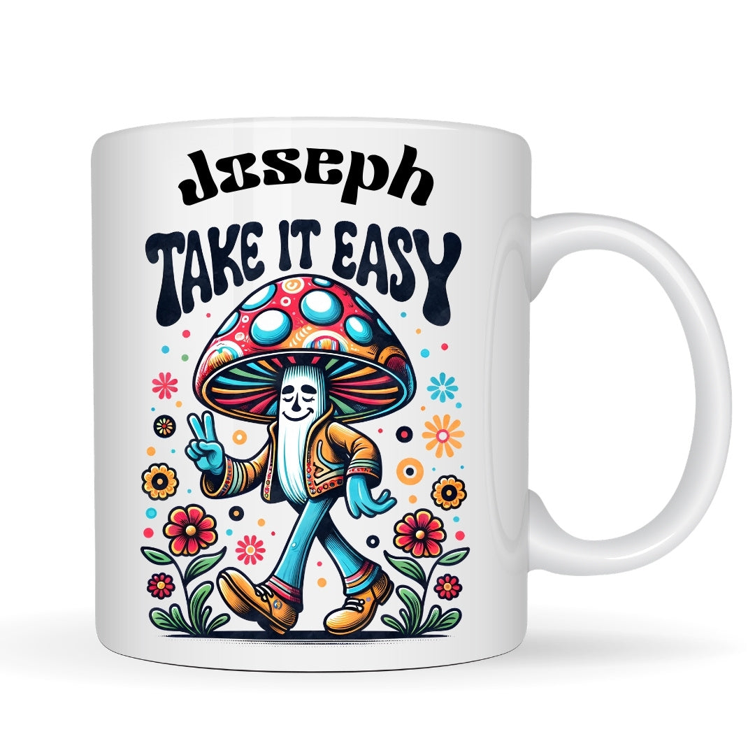 Personalised Take It Easy Mug – Mum, Dad or Friend