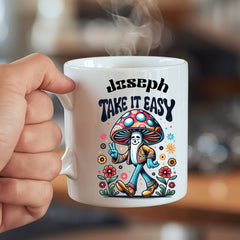 Personalised Take It Easy Mug – Mum, Dad or Friend