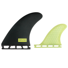 Deflow Twin + 1 Fins, Honeycomb Twin Fins with Centre Fin