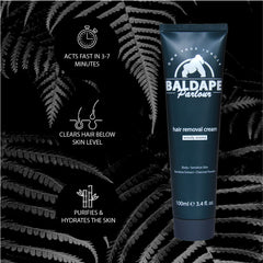 Charcoal Hair Removal Cream for Men – All Body, Works in 3–7 Minutes