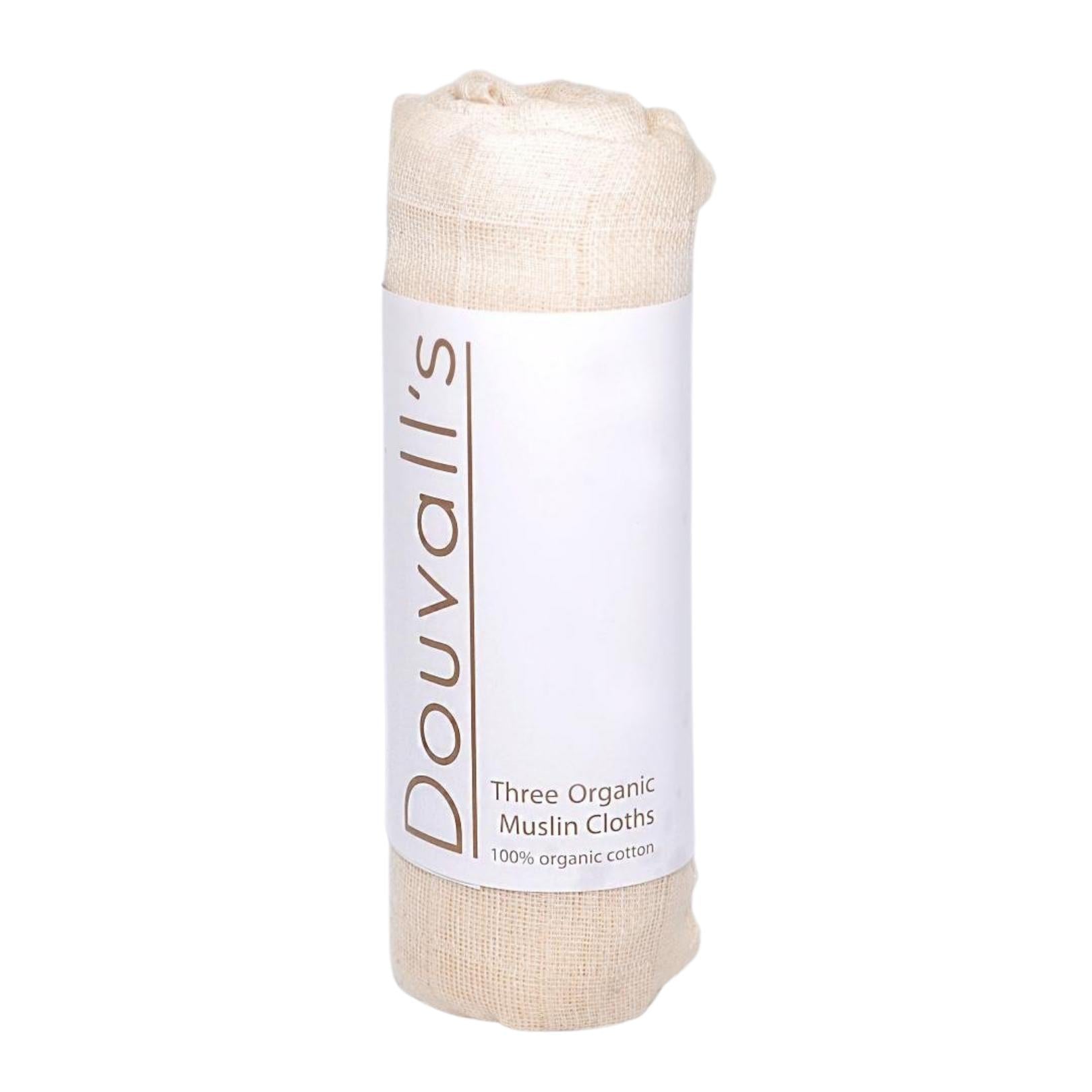 Organic Cotton Muslin Cloths 3 Pack – Soil Association Certified, Made in UK