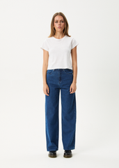 Afends Women's Bella Wide Leg Baggy Jeans, Hemp Blend Denim