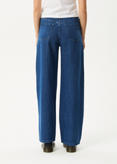 Afends Women's Bella Wide Leg Baggy Jeans, Hemp Blend Denim