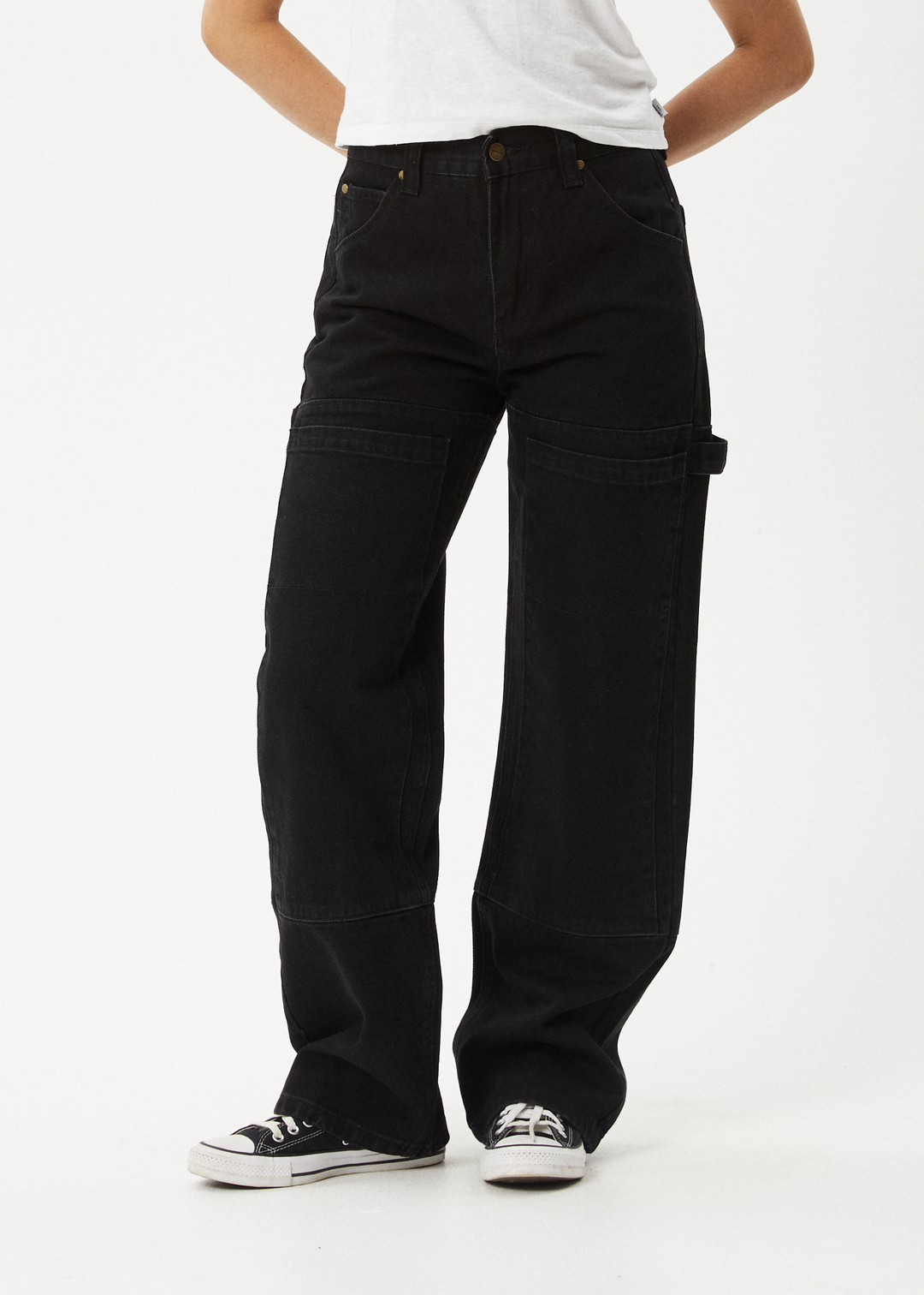 Afends Women's Moss Carpenter Jeans, Organic Cotton Denim