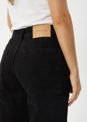 Afends Women's Moss Carpenter Jeans, Organic Cotton Denim