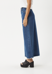 Afends Women's Chichi Denim Midi Skirt, Hemp Blend