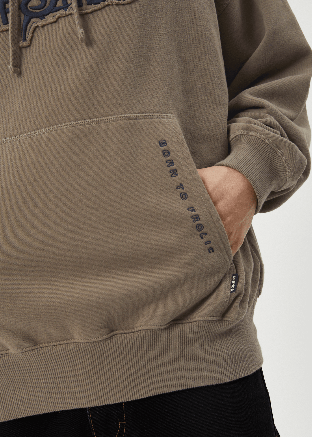 Afends Men's Antics Boxy Fit Hoodie, 320gsm Brushed Fleece