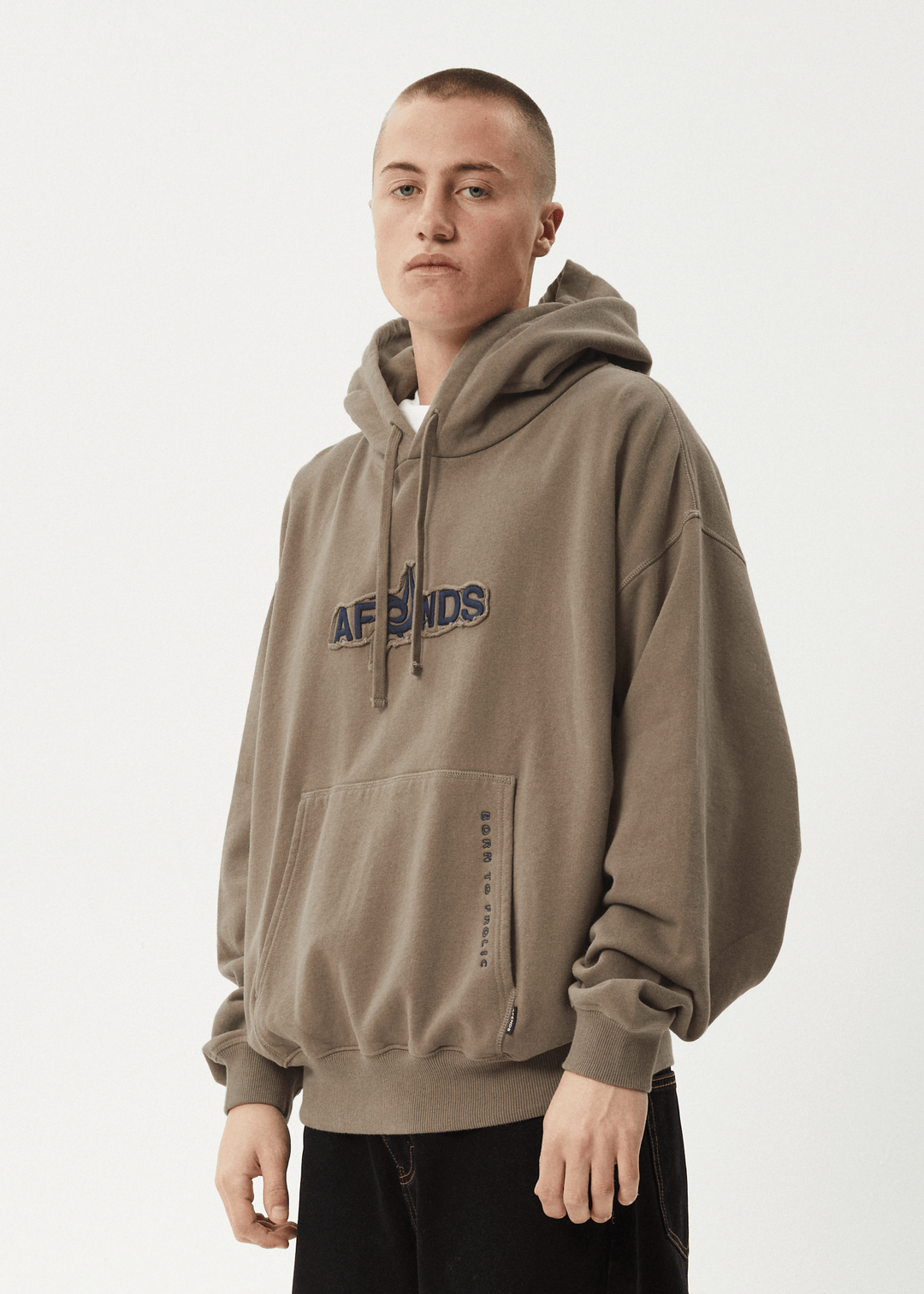 Afends Men's Antics Boxy Fit Hoodie, 320gsm Brushed Fleece
