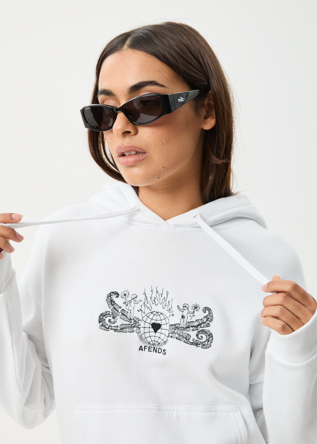 Afends Women's Bonfire Hoodie, Recycled Cotton Fleece
