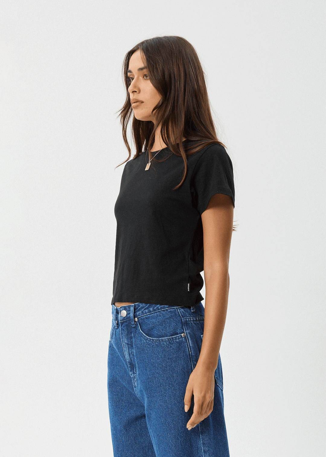 Afends Women's Carmen Baby T-Shirt, Hemp Cotton Jersey