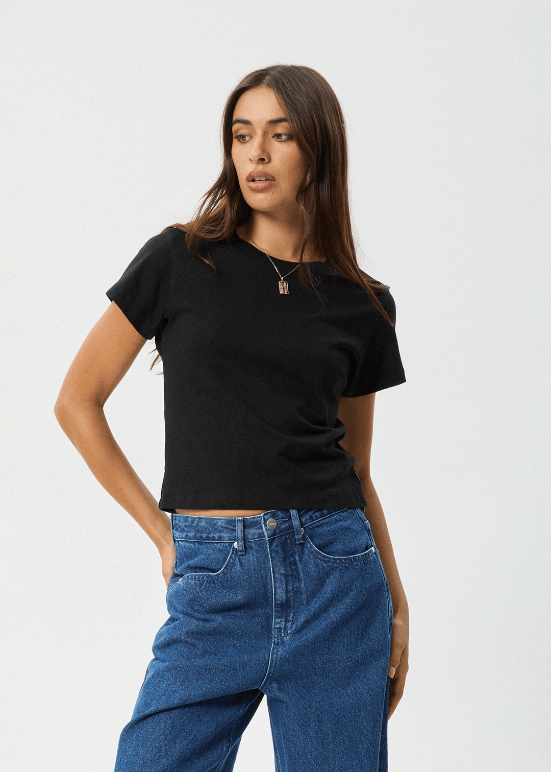 Afends Women's Carmen Baby T-Shirt, Hemp Cotton Jersey