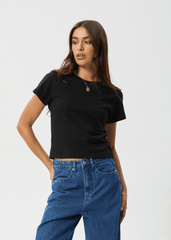 Afends Women's Carmen Baby T-Shirt, Hemp Cotton Jersey