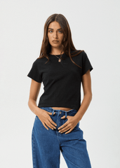 Afends Women's Carmen Baby T-Shirt, Hemp Cotton Jersey