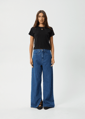 Afends Women's Carmen Baby T-Shirt, Hemp Cotton Jersey