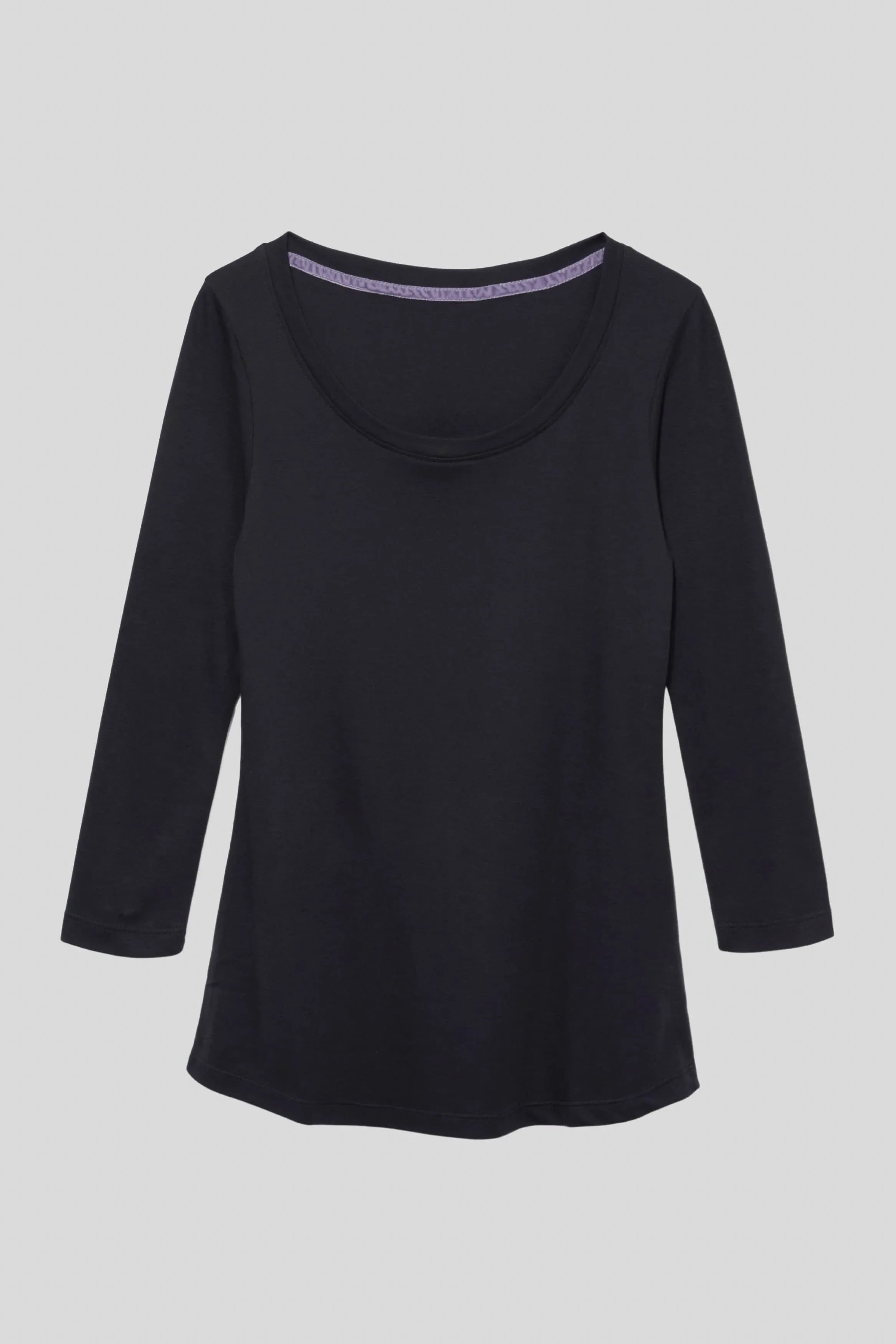 Women's 3/4 Sleeve Scoop Neck T-Shirt – Cotton Modal, UK 6-18