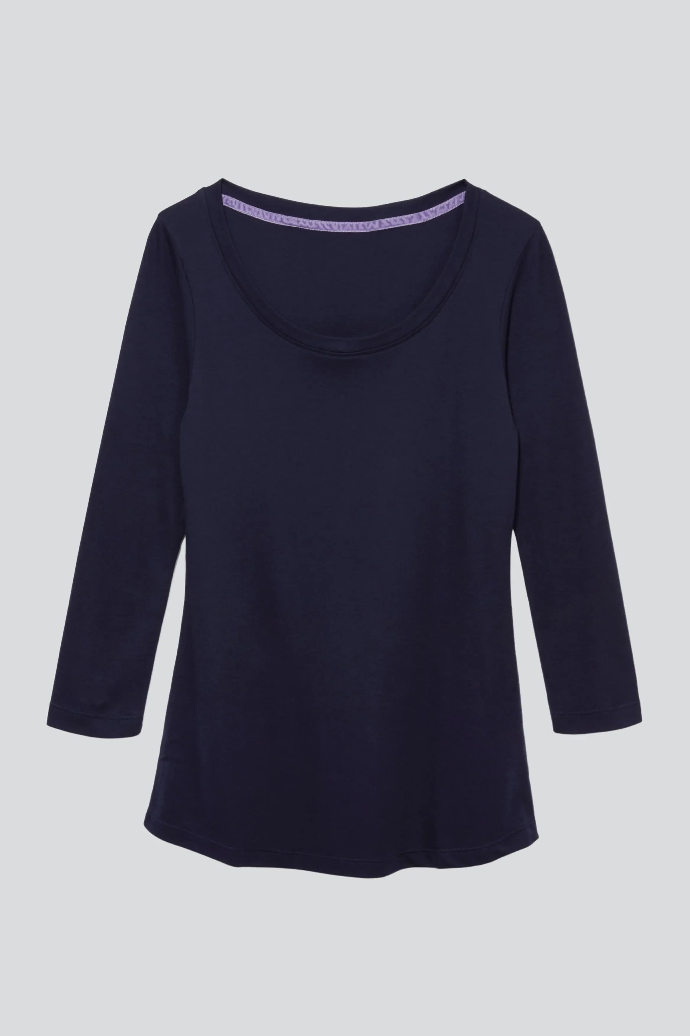 Women's 3/4 Sleeve Scoop Neck T-Shirt – Cotton Modal, UK 6-18