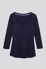 Women's 3/4 Sleeve Scoop Neck T-Shirt – Cotton Modal, UK 6-18