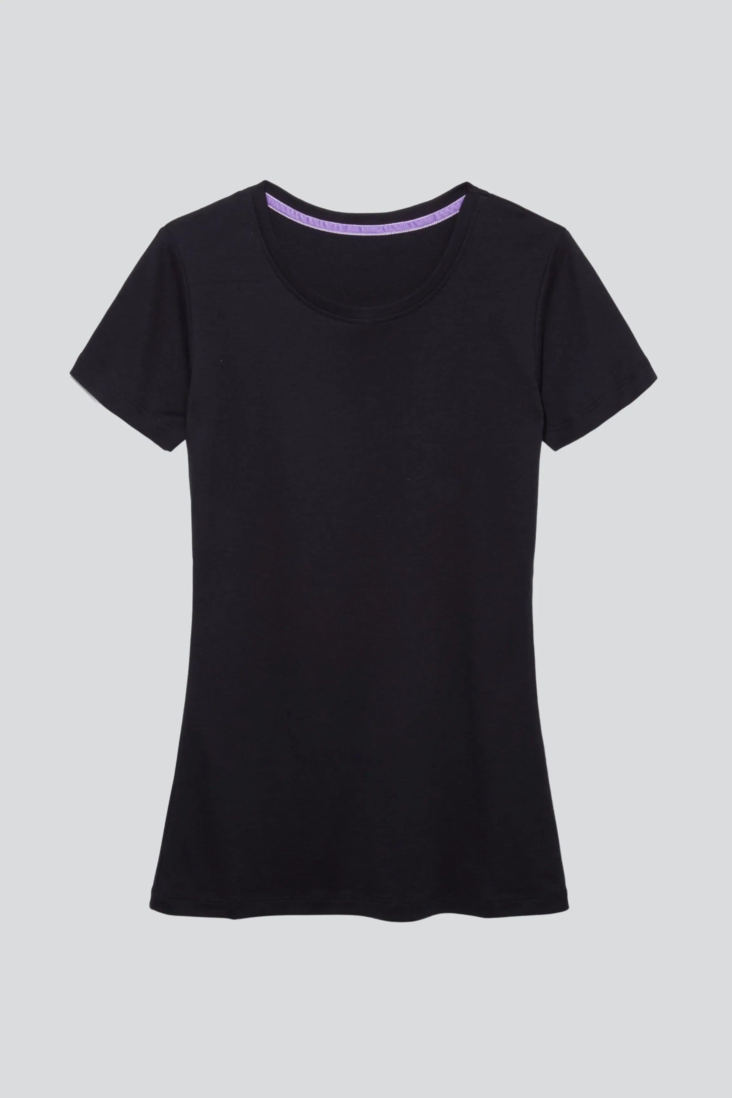 Women's Crew Neck T-Shirt – Cotton Modal, UK 8-18, Made in Portugal