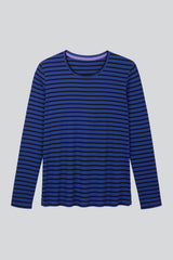 Women's Striped Long Sleeve T-Shirt – Organic Cotton, Made in UK