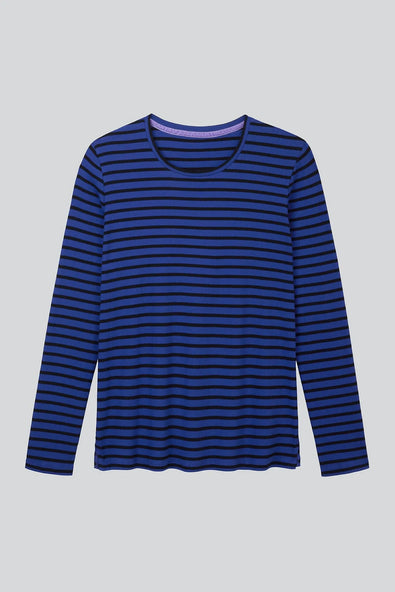 Women's Striped Long Sleeve T-Shirt – Organic Cotton, Made in UK