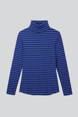 Women's Striped Cotton Roll Neck – Long Sleeve, Seven Colours, UK 8-16