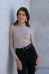 Women's Roll Neck Top – Micro Modal, Six Colours, UK 8-18