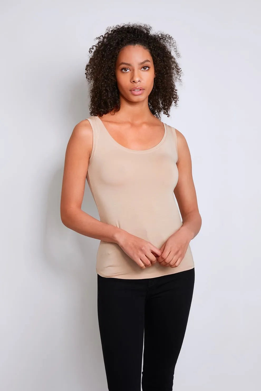 Women's Sleeveless Vest Top – Micro Modal Base Layer, UK 8-18