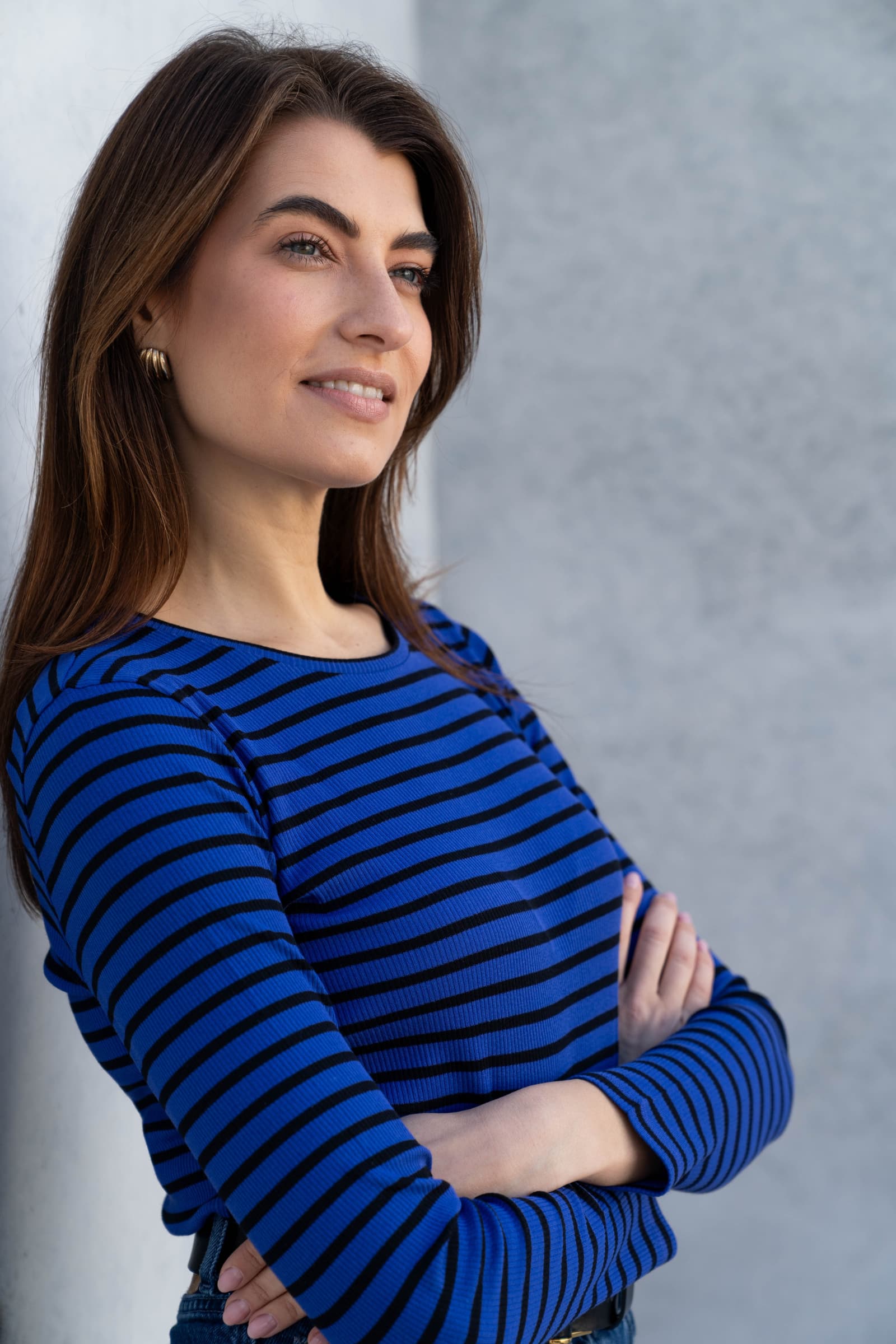 Women's Striped Long Sleeve T-Shirt – Organic Cotton, Made in UK