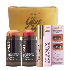 Glow Up Makeup Set – Colour Balm, Highlight Balm & Peptide Mascara
