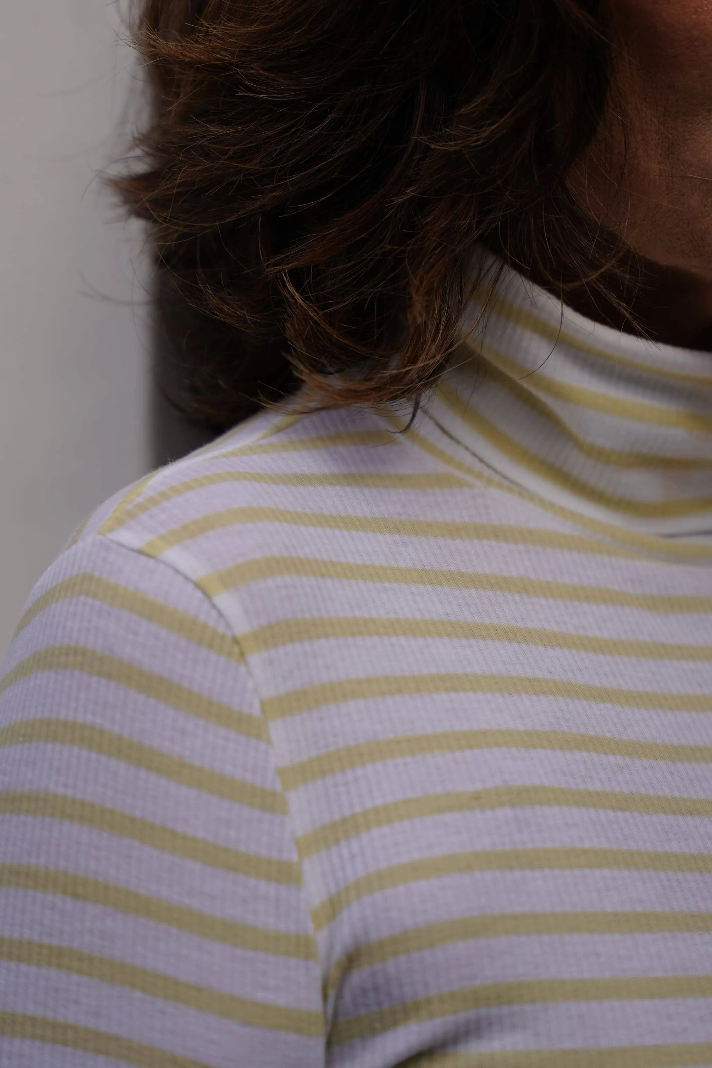 Women's Striped Cotton Roll Neck – Long Sleeve, Seven Colours, UK 8-16
