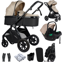 Cruise 3-in-1 Travel System with Car Seat – Dune Beige, Birth to 4 Years