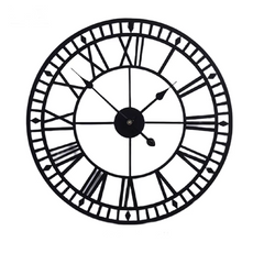 Modern 3D Metal Wall Clock – Silent Nordic Roman Numeral Clock for Home & Office