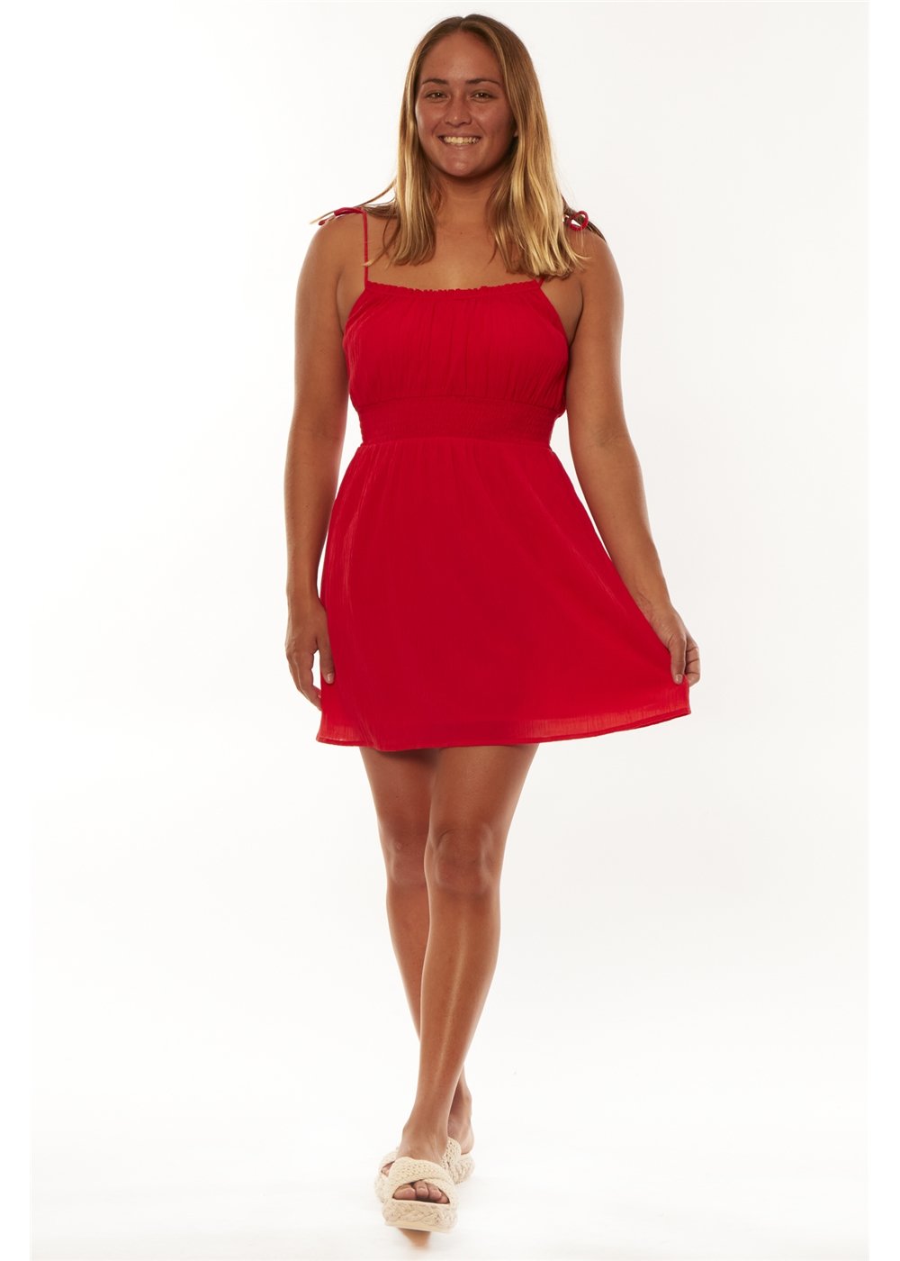 Dreamin Mini Dress with Smocked Waist and Pockets