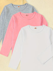 Girls' Soft Knit Long-Sleeve T-Shirt – Versatile & Comfortable