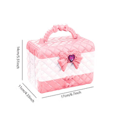 Girls' Washable Makeup Kit – Non-Toxic Vanity Set in Pink Shades