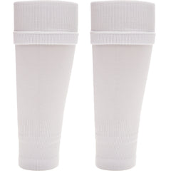 Adult Size White Football Leg Sleeve Socks Compression Over Shin Pads