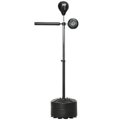 SPORTNOW Free Standing Speed Bag – Adjustable Boxing Punching Bag with Reflex Bar & Suction Cup Base