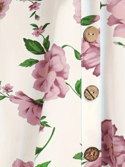 Elegant Floral V-Neck Cami Dress – Sleeveless & Flared