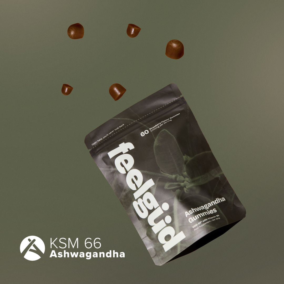 Ashwagandha Gummies – KSM-66® 3,000mg Equivalent with Vitamin B5, Strawberry