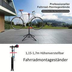 LIFERUN Adjustable Bike Repair Stand – 360° Rotating Clamp & Tool Holder