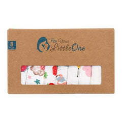 Baby Bandana Dribble Bibs 8 Pack – Girls, Cotton with Adjustable Snaps