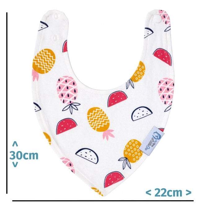 Baby Bandana Dribble Bibs 8 Pack – Girls, Cotton with Adjustable Snaps
