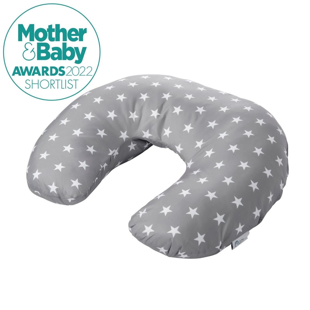 Nursing Pillow Cover – Grey Stars, Washable Replacement Cover